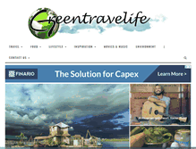 Tablet Screenshot of greentravelife.com